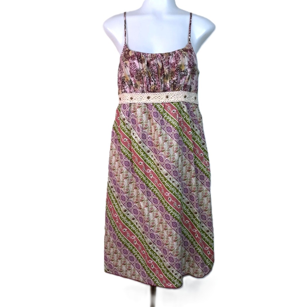 Y2k Xhilaration babydoll Dress S Floral Fairy Grunge Goblincore whimsigoth Boho